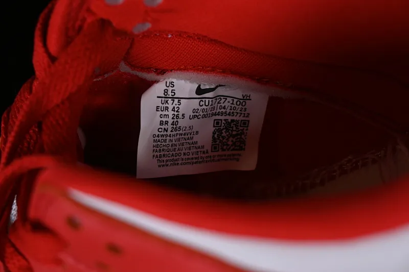All Categories Nk SB Dunk Series Nk SB Dunk Low Low-top Sneakers Nk Dunk Low SB "University Red" White and Red Dunk Series First Layer Low-top Casual Sports Skateboard Shoes CU1727-100